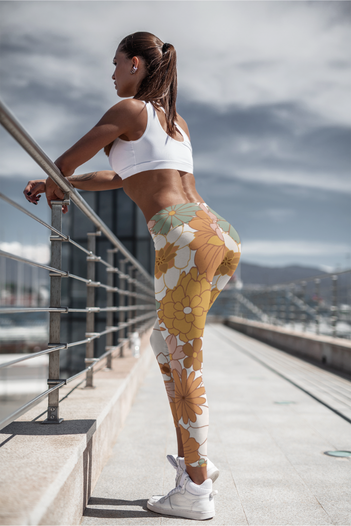 Blooming Elegance and Designer Leggings with Floral Flair